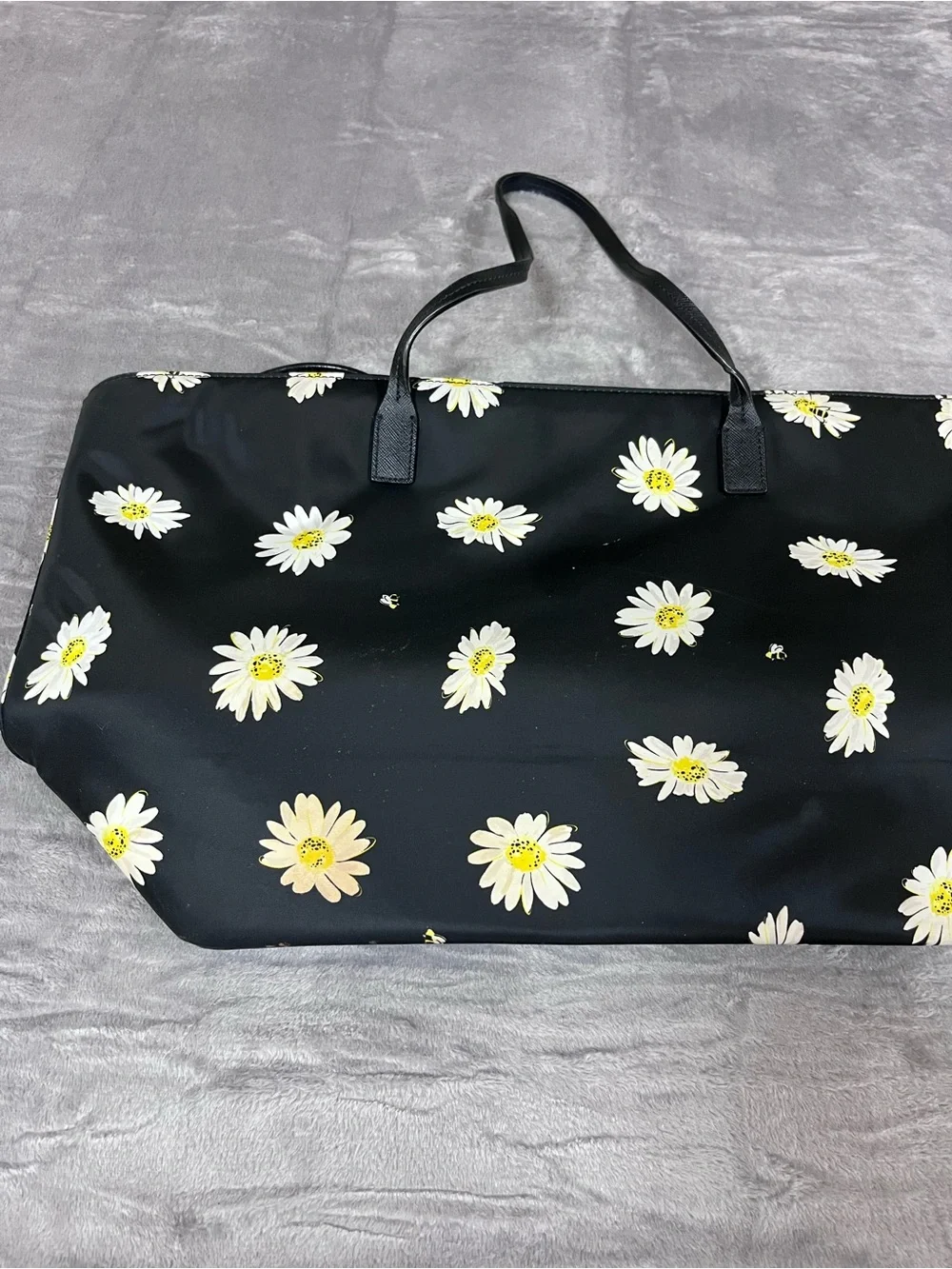 kate spade Black Daisy Tote Bag
